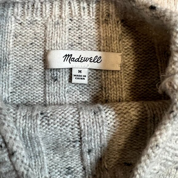Madewell Donegal Rolled Mockneck Sweater Dress Medium Gray - Picture 3 of 10